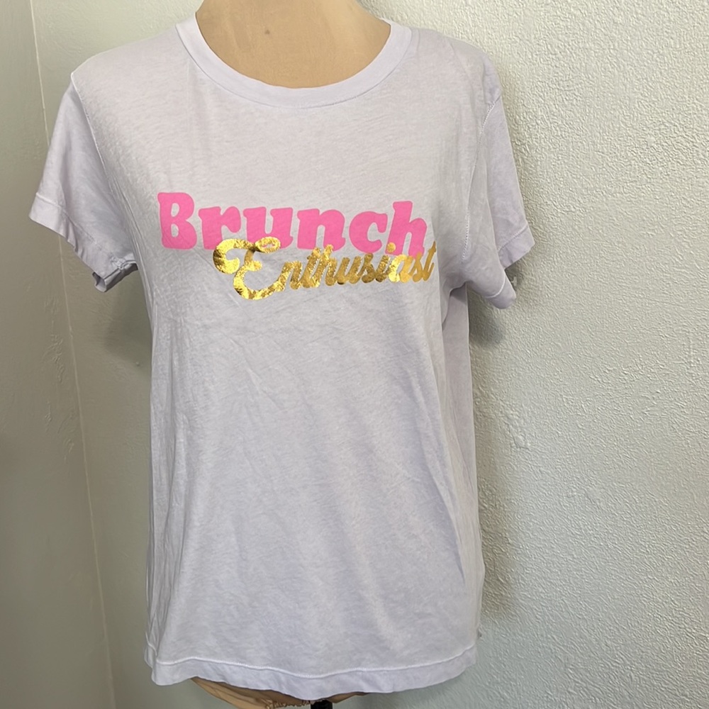 NWT $68 Wildfox “Brunch Enthusiast” Lavender Tee Size M and L